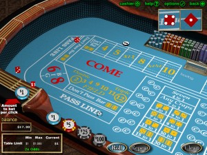 Crapsbord online hos casinoet Betsafe casino red.