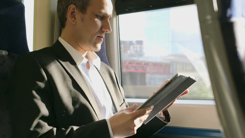 iPad on the Train Man
